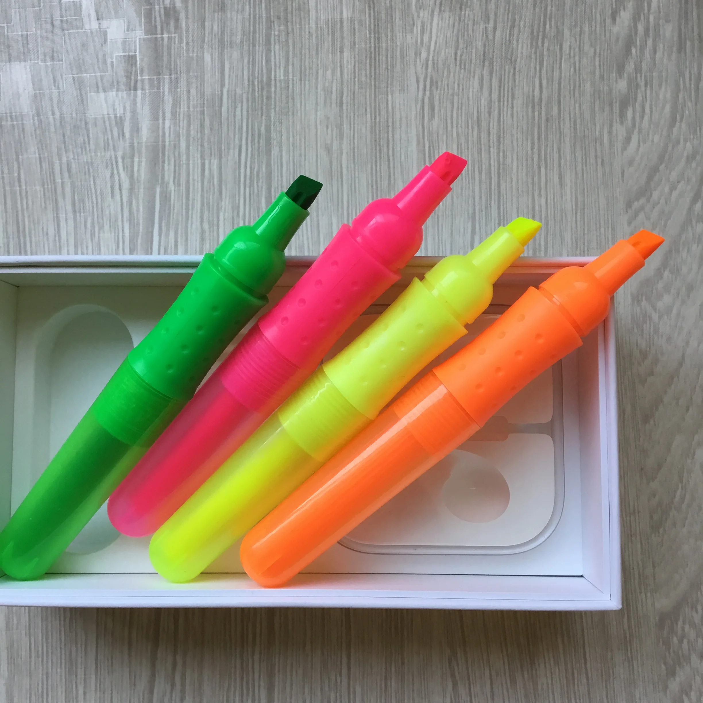 Hot sale highlighter marker pen with blister card 4pcs highlighter  marker pen