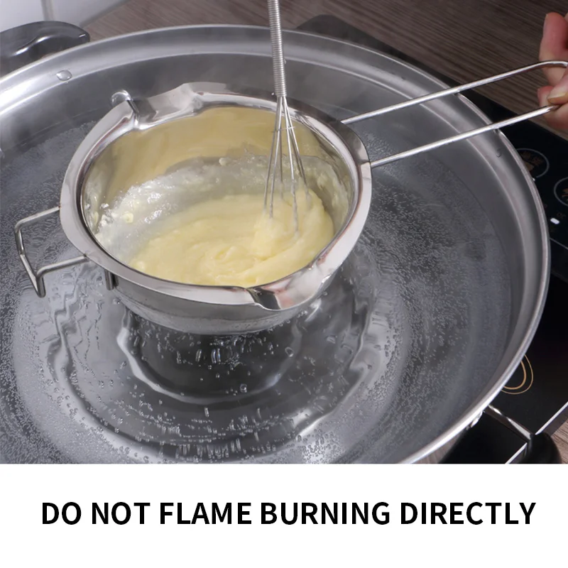 Stainless Steel Kitchen Metal Melting Pot Bowl for Chocolate Wax and Dough