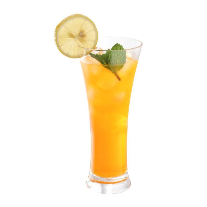 Beverage Juicer Cup Plastic Flared Tall Drinking Glass 10oz Polycarbonate Frozen Drink Cup