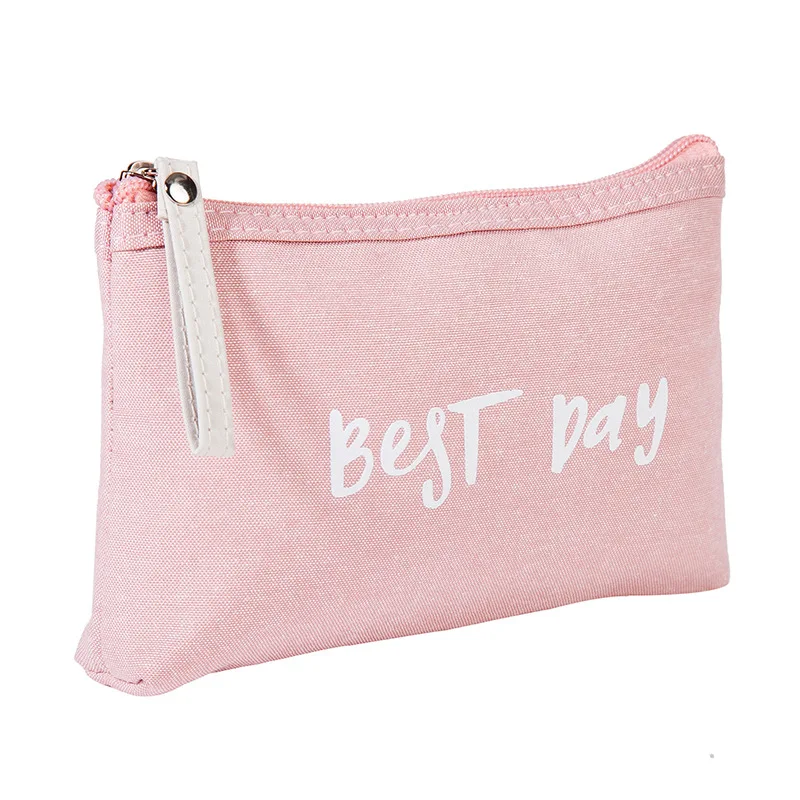 wholesale eco beauty custom canvas travel cosmetic pouch bag makeup bags