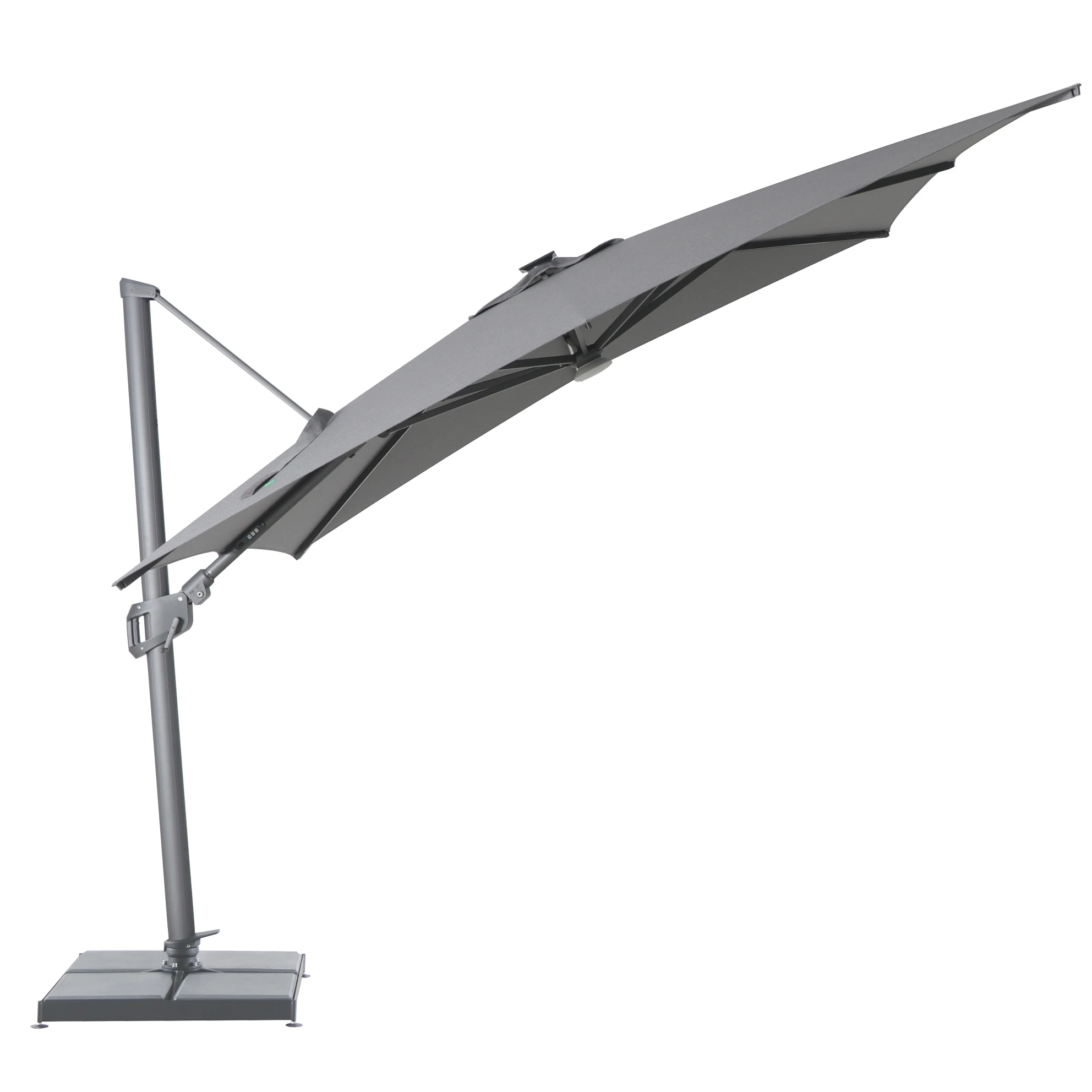 YEEZE Fully Aluminium Commercial Popular Restaurant High-End Led Light Patio Outdoor Umbrella Parasol for Garden