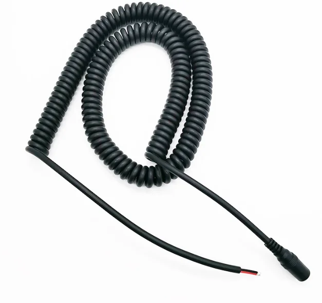 OEM ODM Spring Coiled 2 Core Wire Power Cable multi-core processing custom Spiral Cable