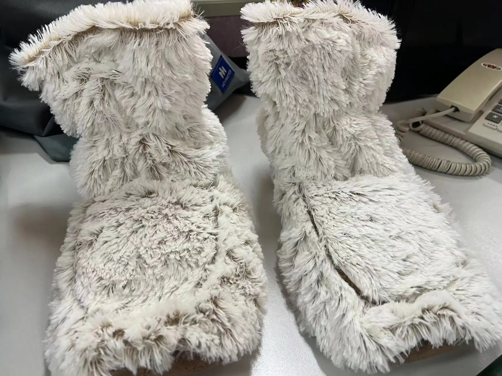 Microwaveable Slippers and Feet Warmers Heat Therapy Socks Microwavable Heating Pad for Feet Microwave Heated Slippers