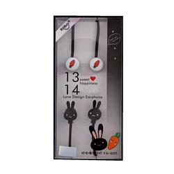 Hands free mobile phone earphone 3.5mm handfree cute rabbit kids phone headset with MIC for phone earphone