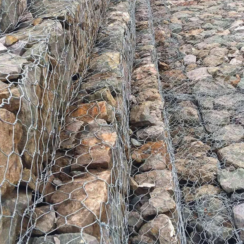 2x1x1m Woven 3.05mm Galvanized Gabion Stone Baskets Box Supplier 80x100mm Hexagonal Gabion Mesh