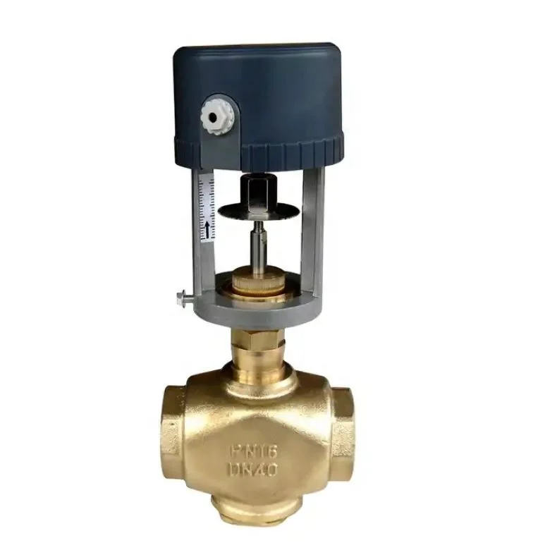 DN25 24v linear actuator zone valve water electric 2 way control valve