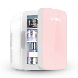 Hot Sale Electric Car Fridges for Camping Portable AC 100V-220V DC 12V Fridge Beauty 10 Litres Skin Care Mini Fridge