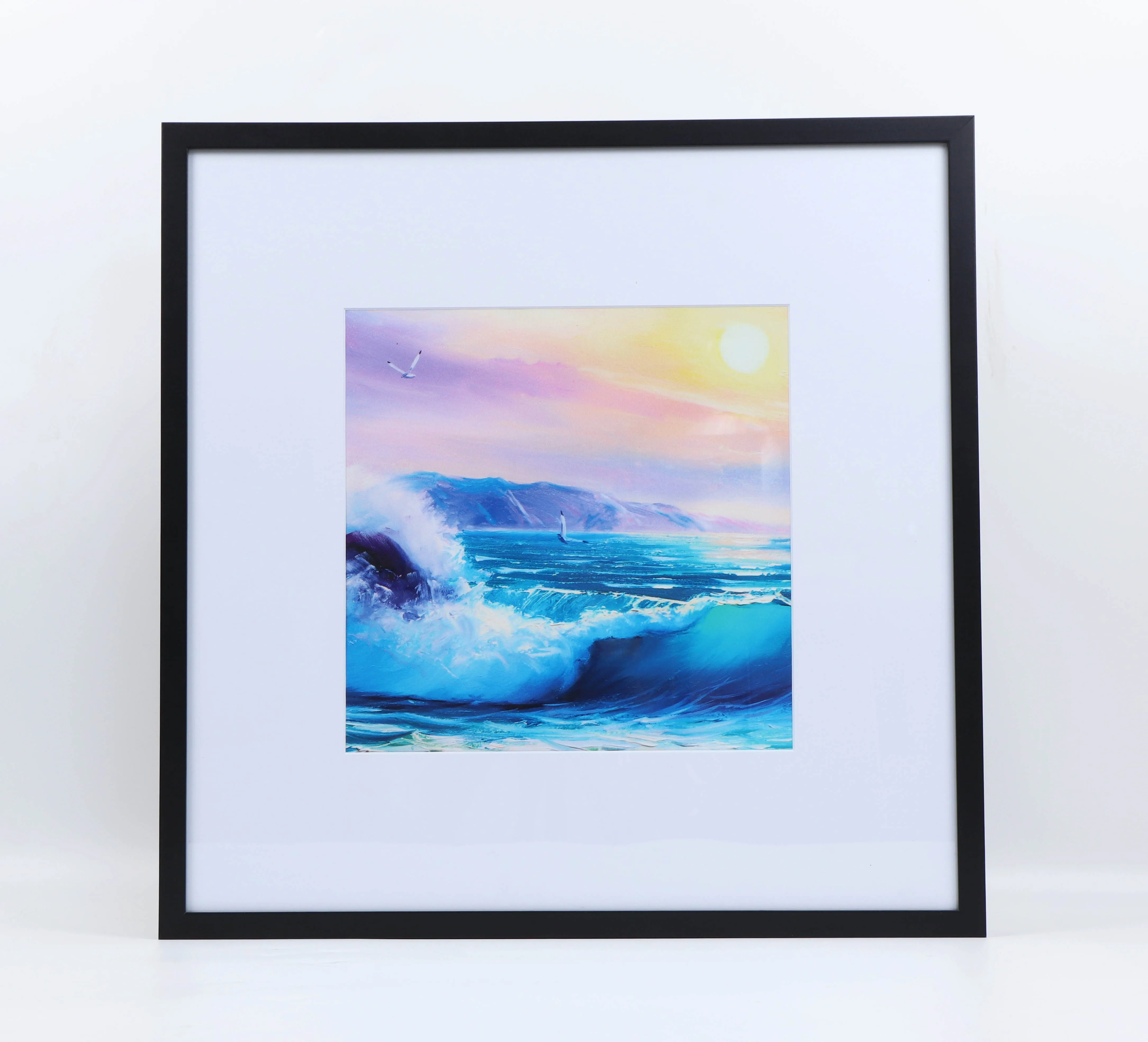 Большая рамка с ковриком (29x29 см), рамка для картин, теневая коробка MDF 20x20 дюймов