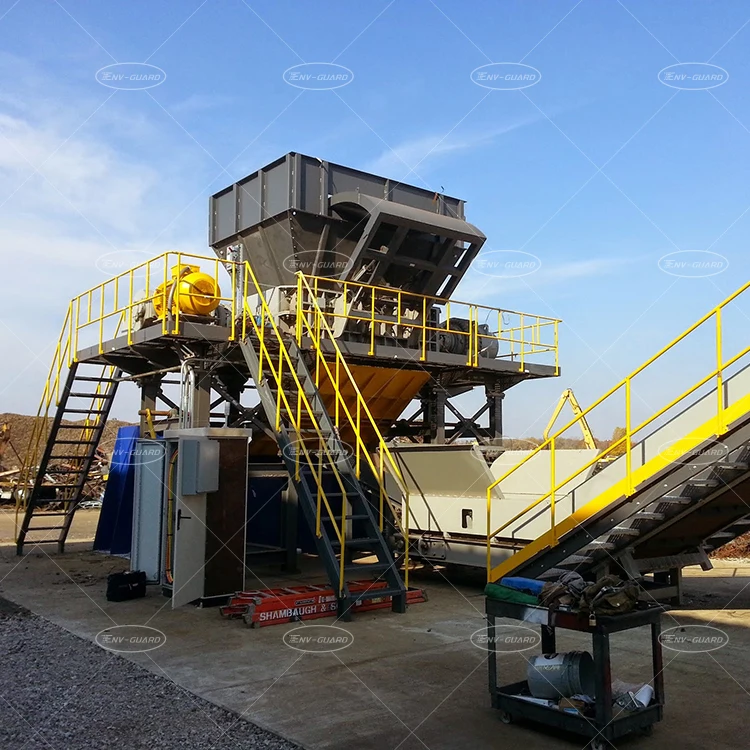 Professional Diesel Engine Scrap Metal Shredder Machine Can Cloth Cable Copper Twin Shaft Shredding Crushing Equipment