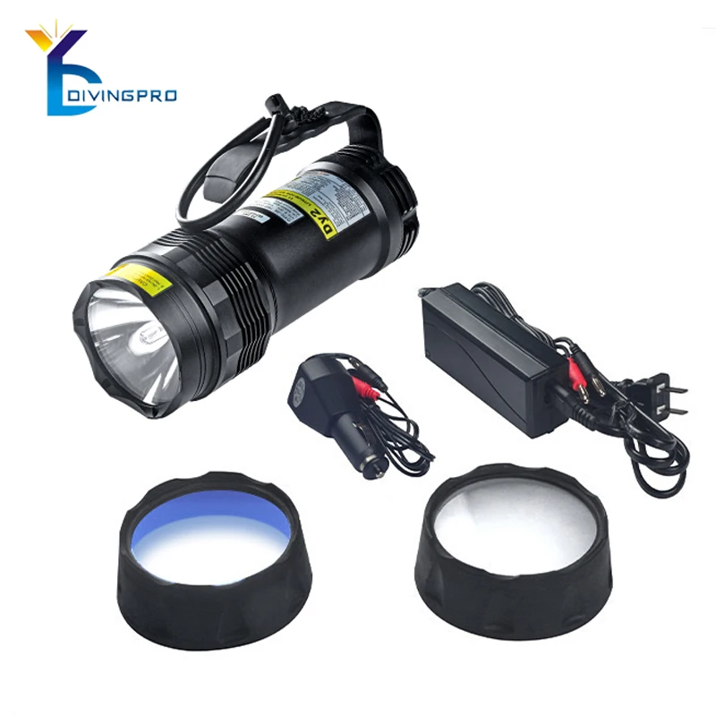 Rechargeable Battery Diving Torch Flashlight Powerful Waterproof Ip68 HID Torchlight For Diiving