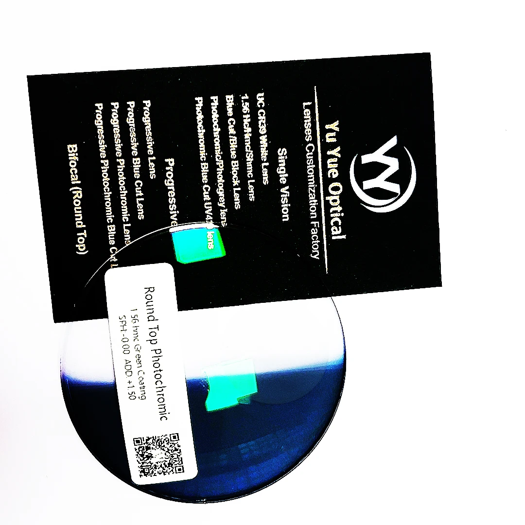 Wholesale Factory 1.56 Hmc Round Top Manufacturers Spectacle Lentes Opticos Optic Optical Lenses Bifocal Lens White