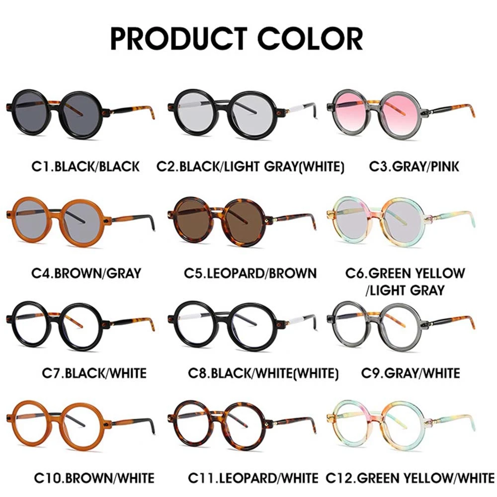 2023 New Vintage Large Round Frame Sunglasses Fashion Men and Women Sunshade Sunglasses Trend Frame Glasses