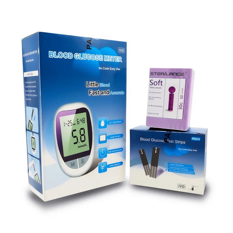 Diabetic Glucose Testers Meter Blood Sugar Test Meter Monitor Machine Glucometer For Sale