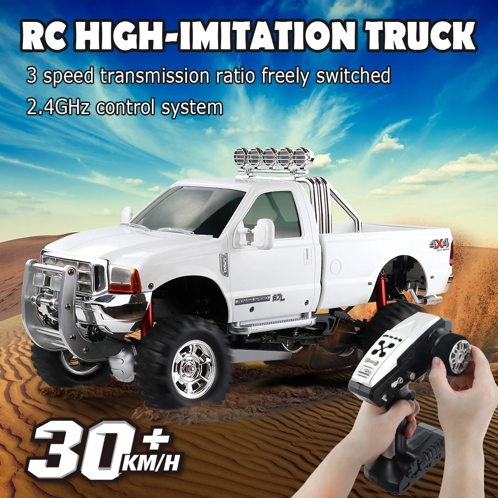 High Speed 1:10 2.4G 4WD RC Cars Climbing Car Crawler Pickup Truck 30km/h Brushed Off Road Truck Radio Control Toys