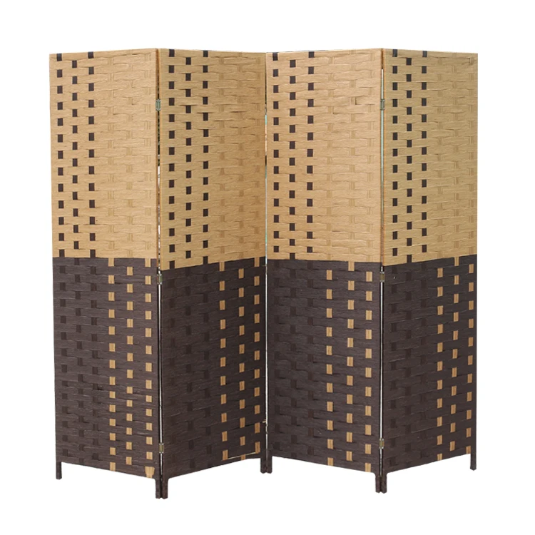 100% hand woven and cheap wholesale paper rope dubai folding doors room divider screen