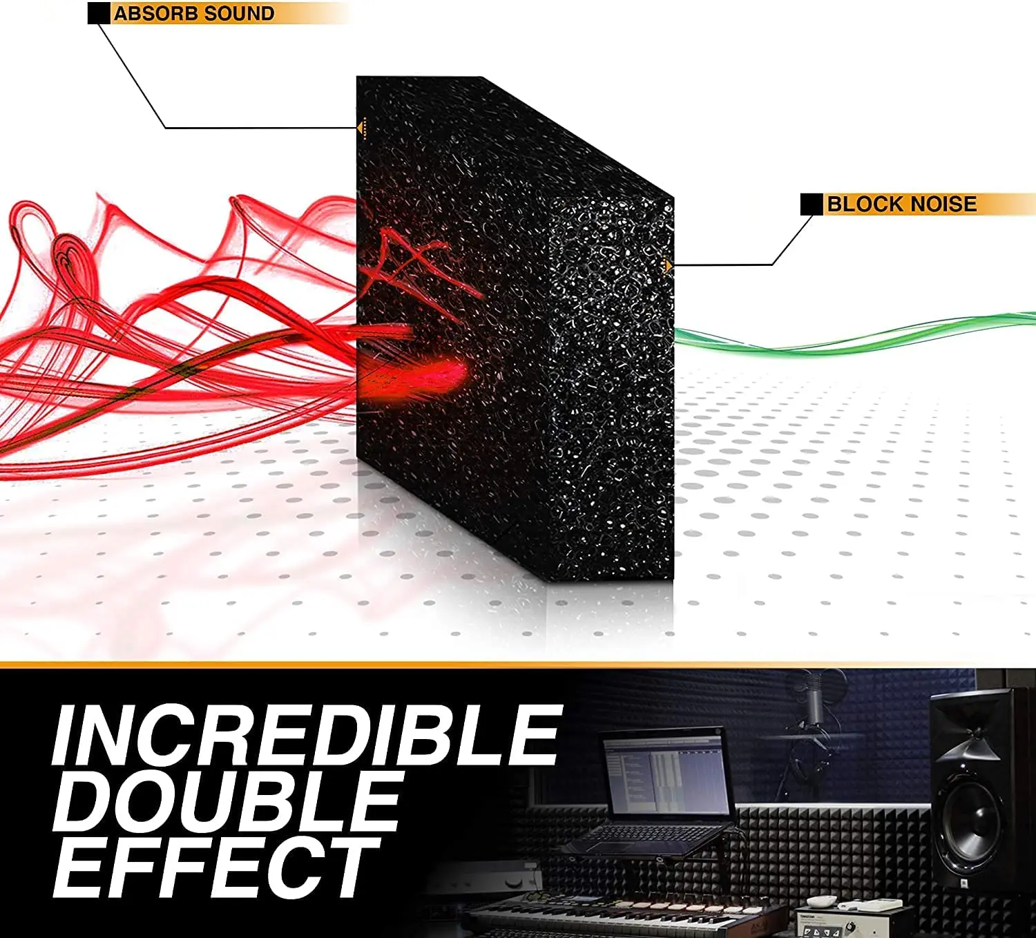 Customize Sound Proof Home Theater Soft Foam Wall Panels Polyurethane Diy Decor Diffuser Acoustic