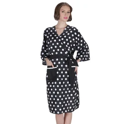 Custom Print Black Profesional Hair Salon Gown Barber Client Salon Robe