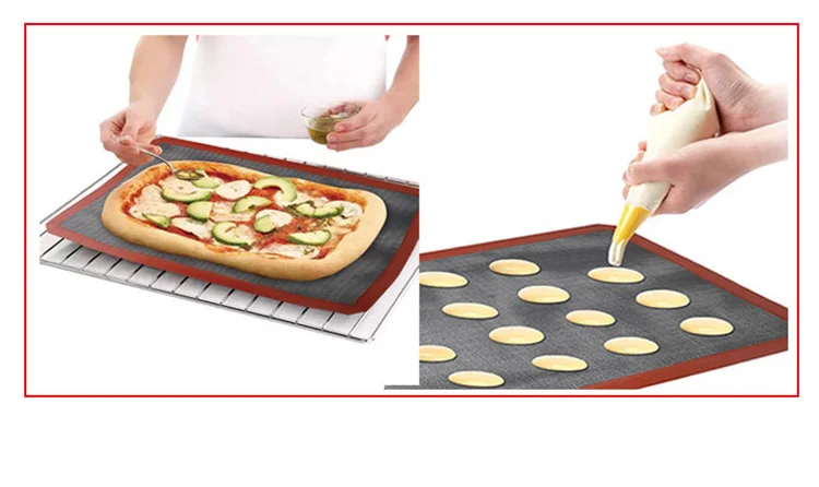 Custom Bakeware Heat Resistant Non Stick Sheet Silicone Baking Mat For Making Cookies Macarons Bread And Pastry