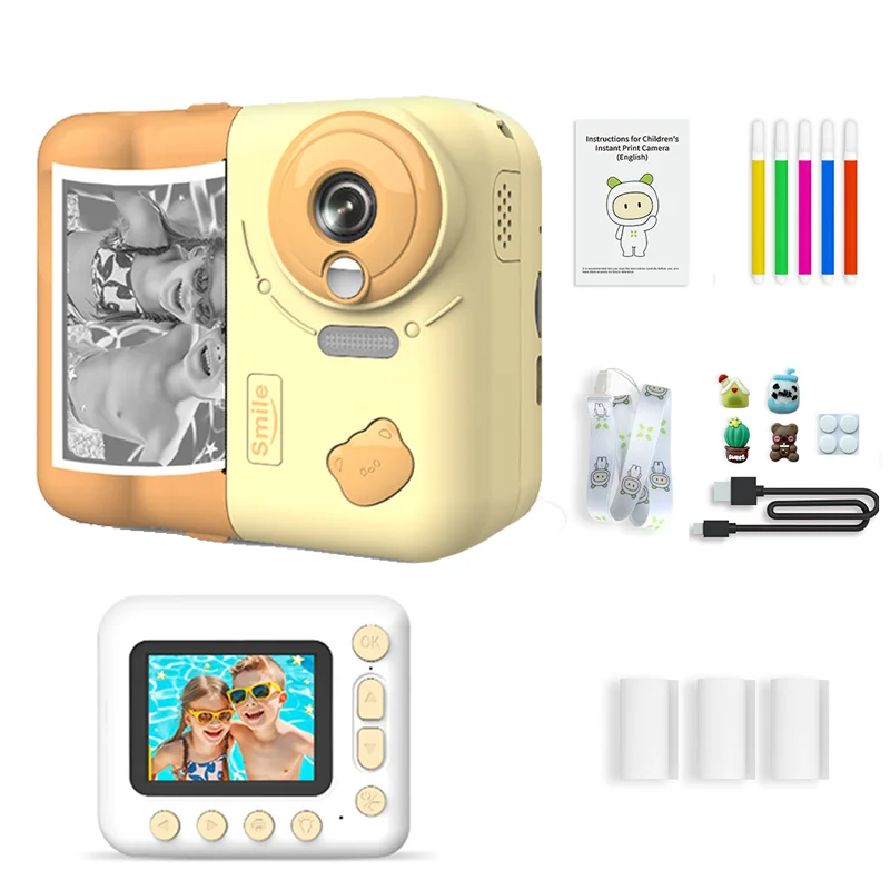 2024 Children Camera With Printer Camara Instantanea Shoot Instant Print Camera with Printing Paper For Kids ll
