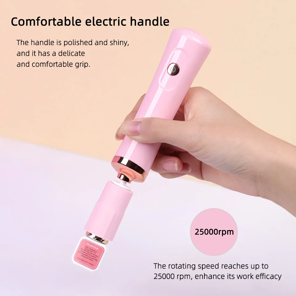 Eyelash Glue Shaker USB Charge Electric Wake-Up Device for Nail Polish Tattoo Ink Pigment Liquid Shaking Lash Glue Tool