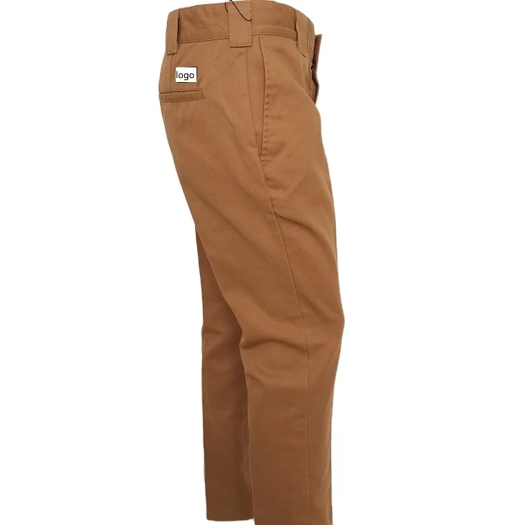 High quality slim fit work pant with garment wash soft enzyme wash