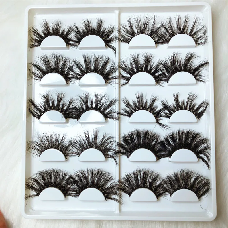 
Real 3D 27mm Faux Mink Eyelashes Private Label Custom Mink Eyelash Extensions Vendor 