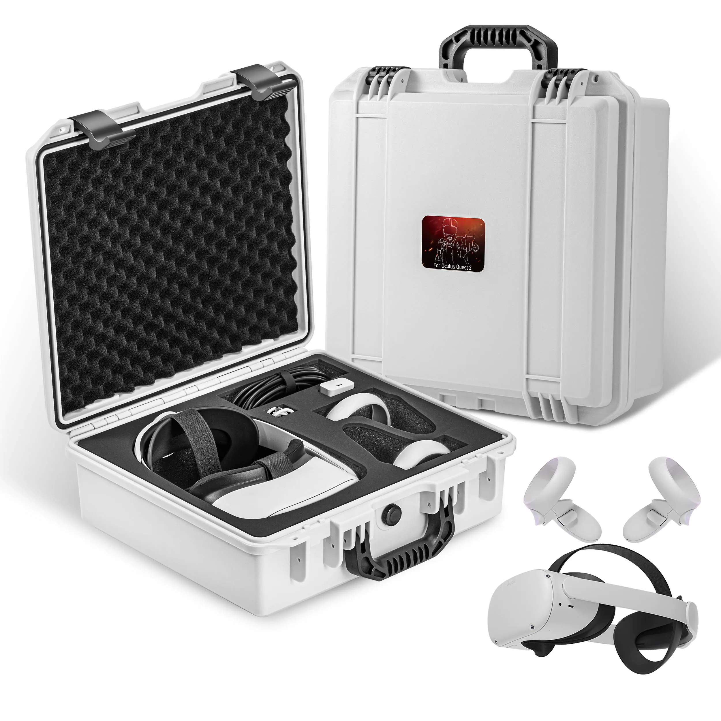 DEVASO Portable Hard Shell Travel Carrying Case for Oculus Quest 2 VR Headset with Controller VR Glasses Game Accessories