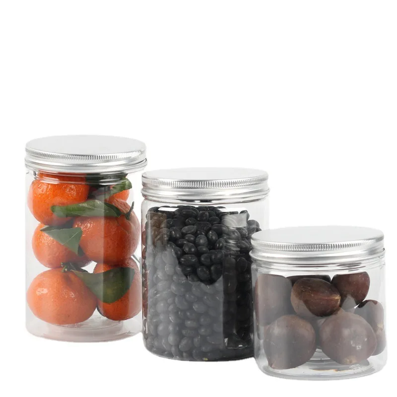 85mm 65mm 55mm 100mm wide mouth food grade nut snack sealed PET bottle plastic jar, spice honey food plastic bottle