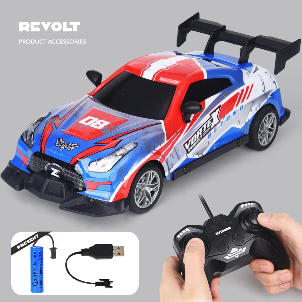 RC car 1:16 4 channels Remote Control Car with LED Lights Flexible Steering Long Lasting Battery with TRY ME Button