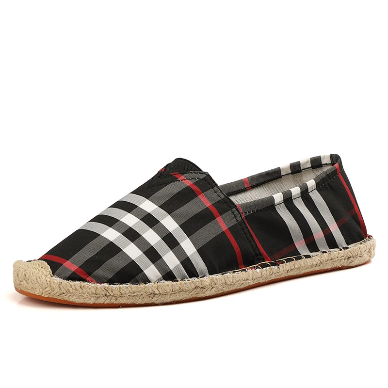 Espadrille/оригинальные Espadrilles Sohle Kaufen/мужские черные туфли на плоской подошве с квадратным носком