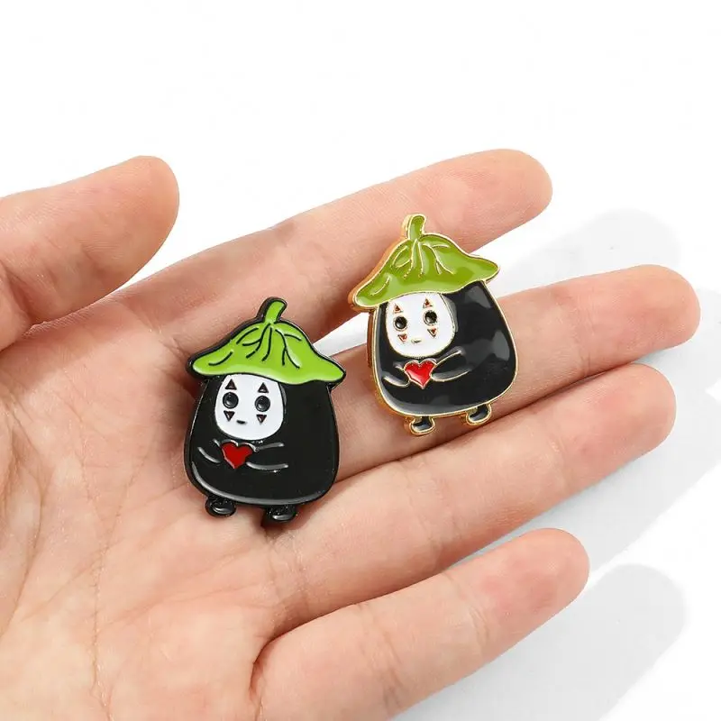 Factory Cheap Wholesale Enamel Pins Cartoon No-Face Eggette Dragon Plum Blossom