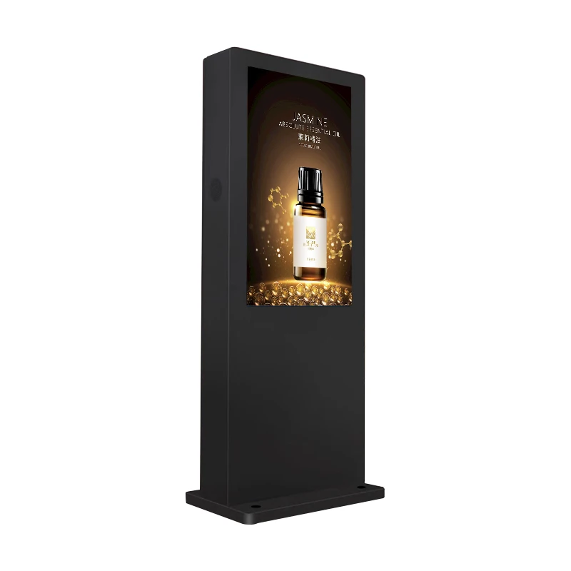 Ip65 Lcd Display Exterior Outdoor Waterproof 55 65 Inch Custom 6mm Digital Touch Screen Kiosk floorstanding display