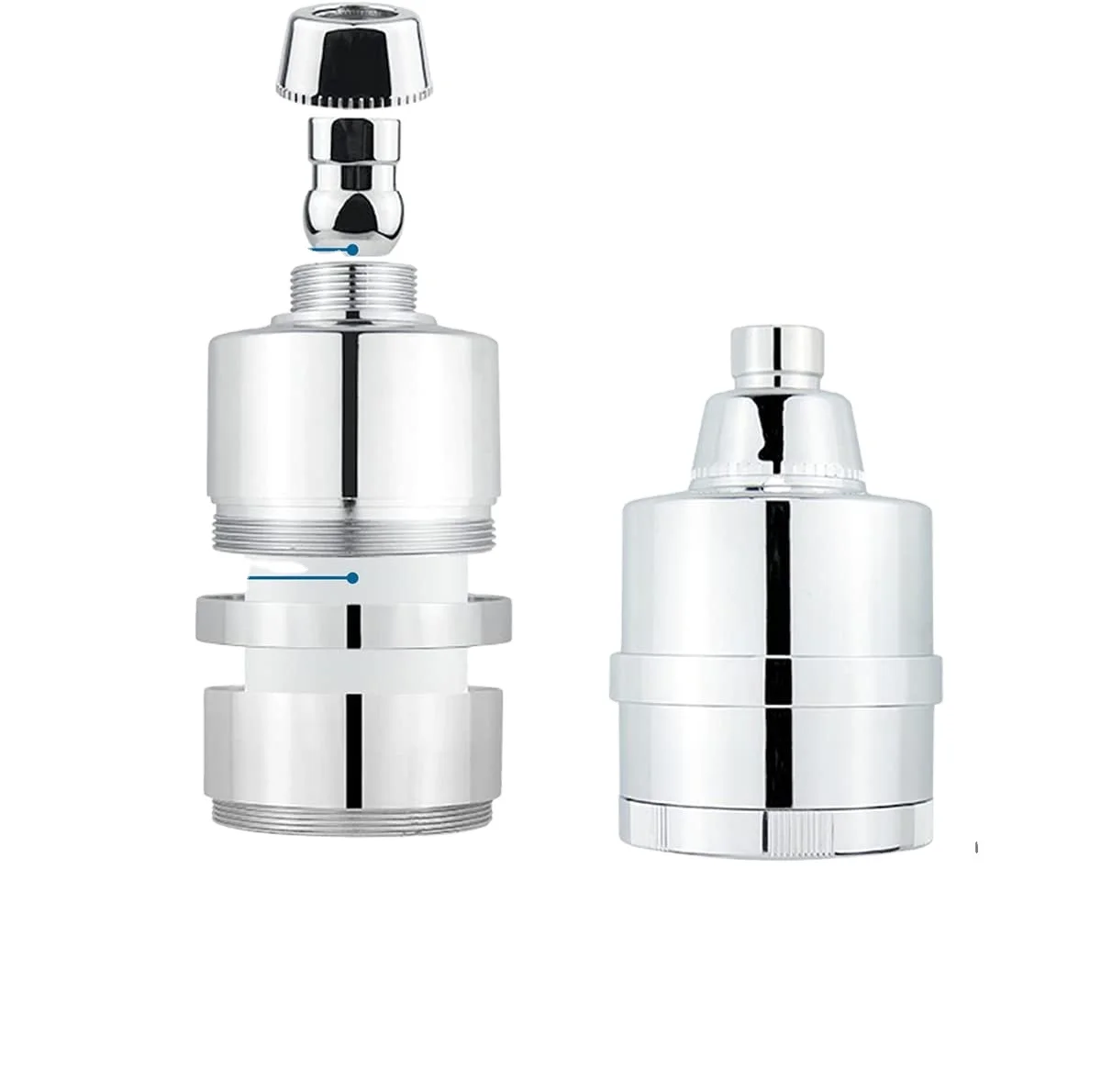 New type chrome plated shower filter mineral stone filtered hand held shower head