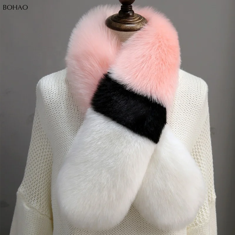 Воротник из искусственного меха лисы, много цветов на выбор