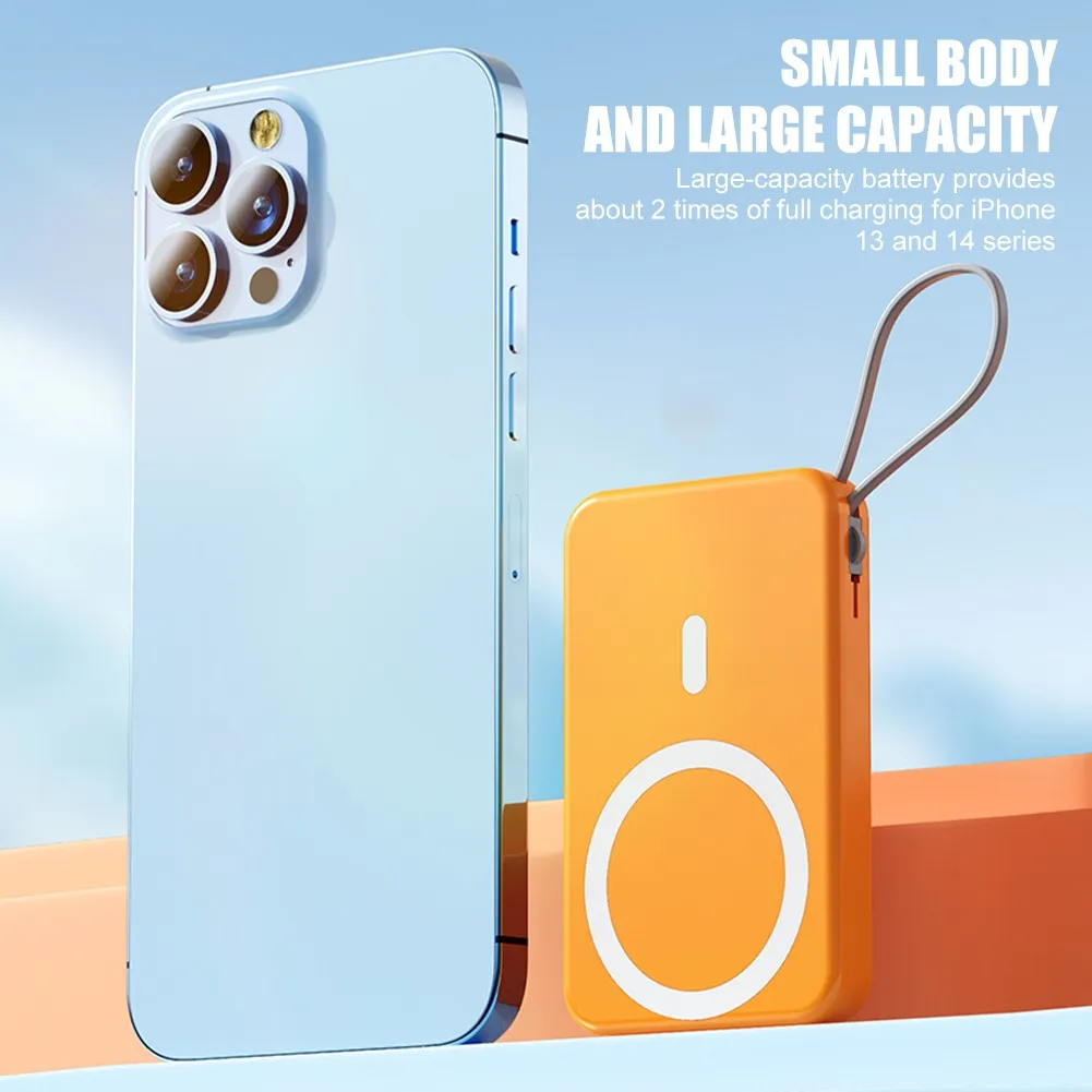 Factory Supply Wholesale Price with LED Display Ultra-Thin Magnetic Wireless Charging Mobile Power Bank 10000 mAh