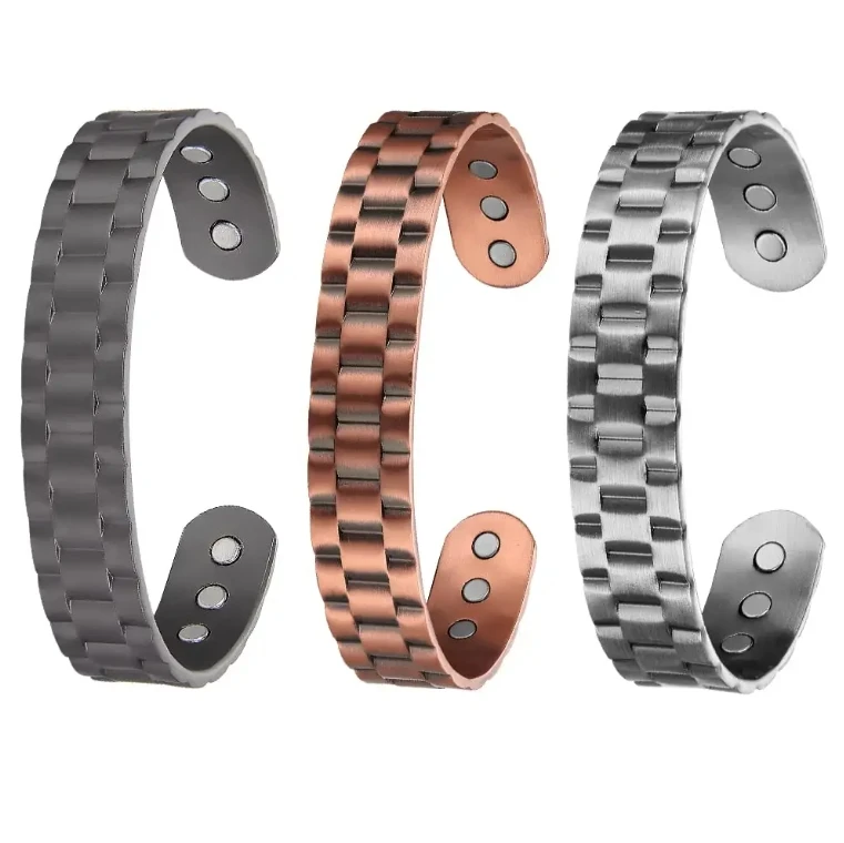 NJC 2024 New hot sale 99.95% pure copper arthritis bangle magnetic health bracelet for men and women