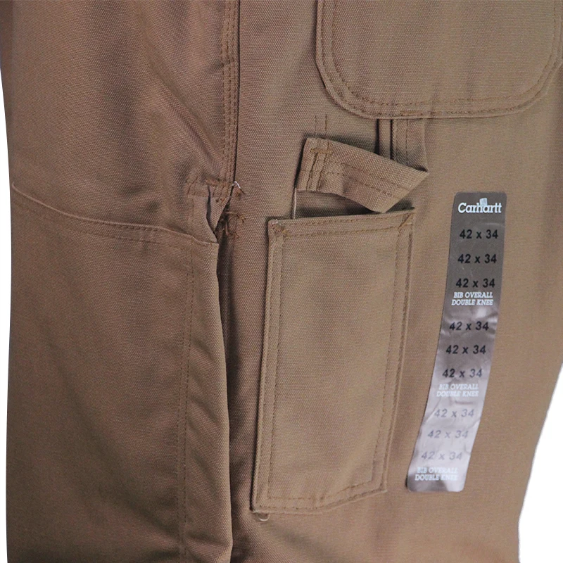 High Quality Workwear Woven Cotton Thick Canvas Fabric Big Tall  Canvas Winter Workwear Bib Pants