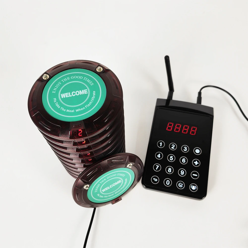 Jiantao Waterproof Wireless Calling System  Vibration Buzzer Pager For Restaurant Cafe Shop