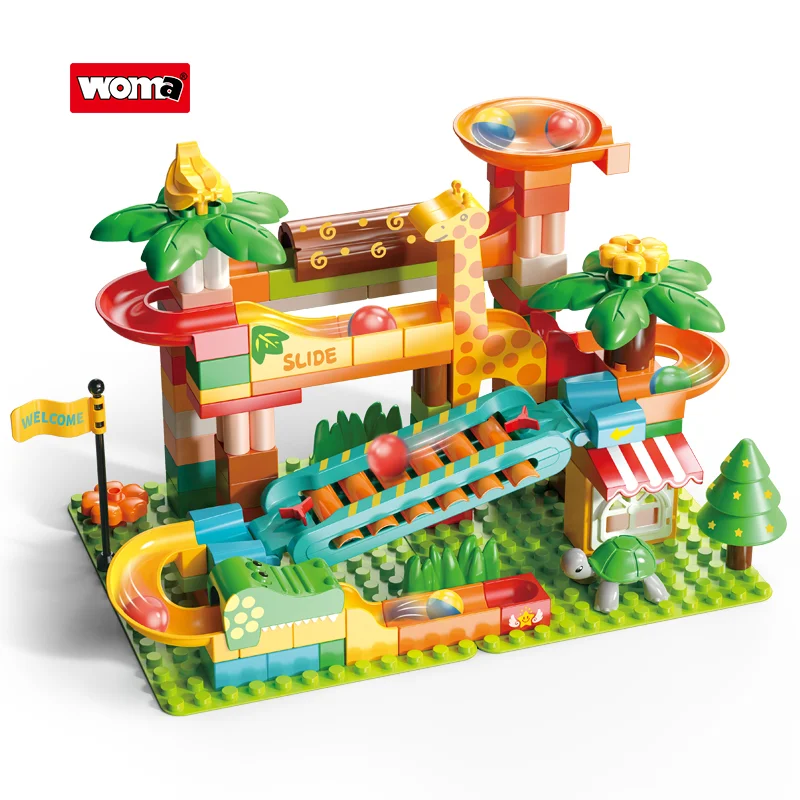 WOMA TOYS New Assemble Children Brick Big Plastic Building Blocks Toy Educational Set for Kids With Music