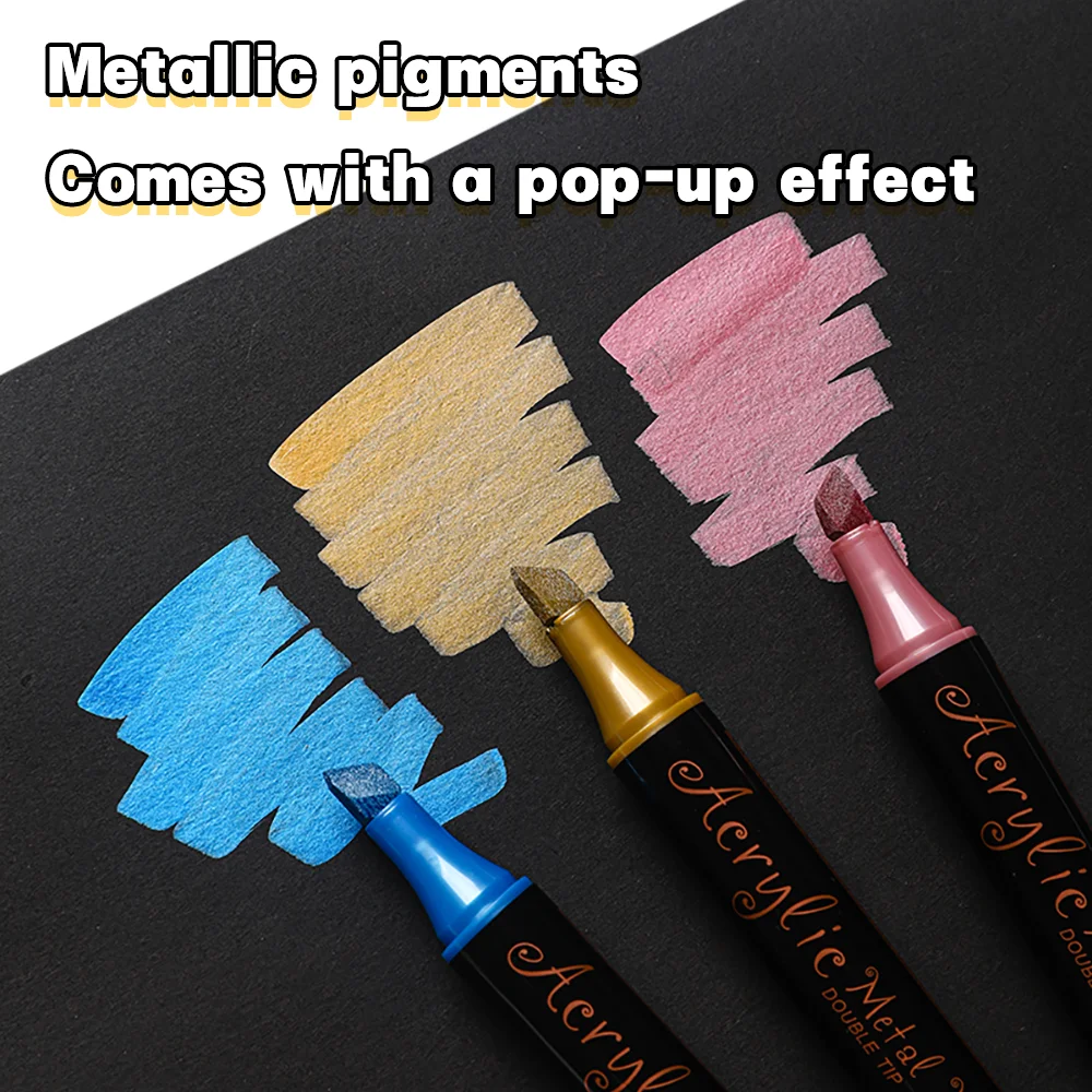 Hot Sale 24 Ink Color Dual Point Art Marker Pen High Quality Plastic Fiber Permanent Marker