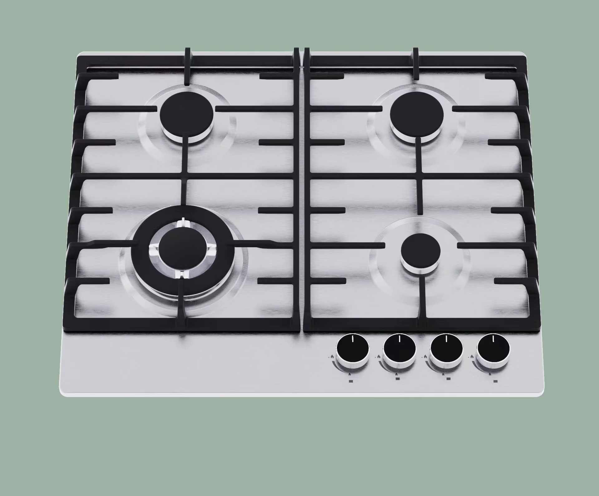 4 Burner Stainless Steel Built-In LPG NG Gas Stove Cooker for Household Hotels and Garages Kitchen Cooking Cooktops