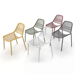 Набор алюминиевых металлических столов для улицы, 3 шт., столы для кафе, ресторанов и сетчатые железные стулья