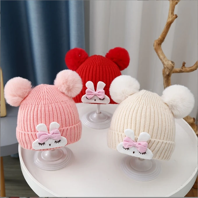 Winter New Cute Warm Woolen Hat for Boys and Girls Knitted Hat