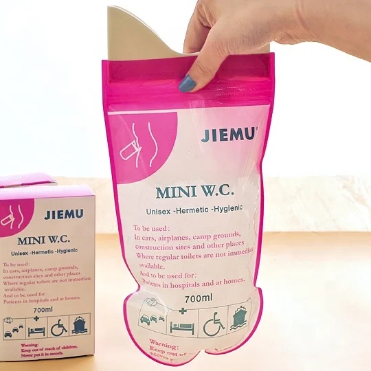 Custom 600ml 800ml Disposable Portable Outdoor  Vomit Bags  Car Travel Emergency Unisex Urine Pee Bag With Gel