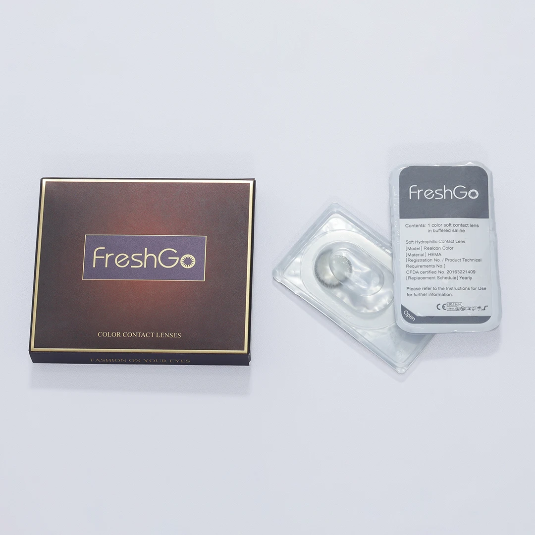 Free design Eye Lens Box custom Magister colored contact lenses paper box  uv varnish Lentes de Contacto Paper Box