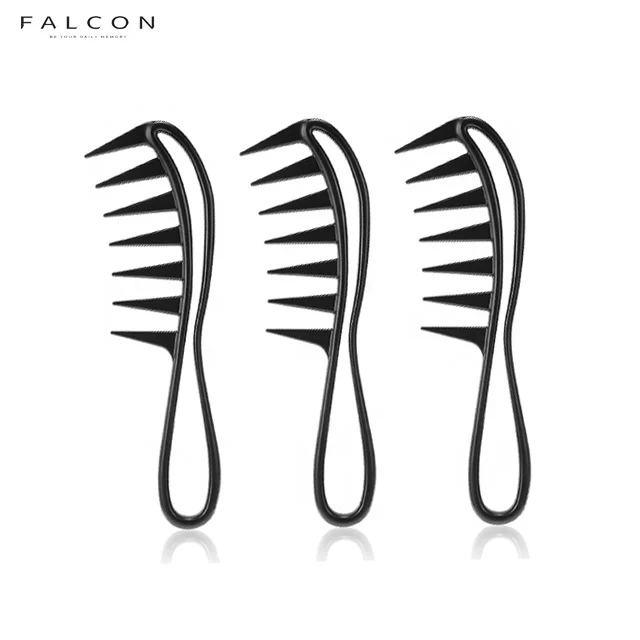 3 Pack Styling Comb Set Wide Spacing Teeth Wide Tooth Detangling Comb Shower Flexible Comb