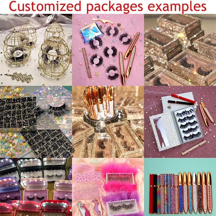  100% натурального материала Hand-made популярной серии с индивидуальной упаковки уникальный метка частного назначения 3D норковые накладные