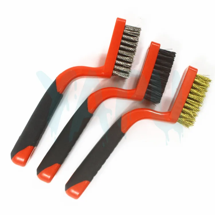 Yep Soft Grip Handle  3pc Wire Brush Set