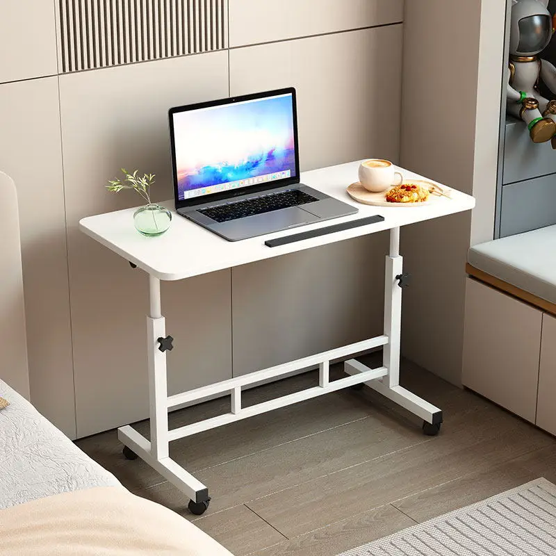 Small Standing Desk Adjustable Height, Mobile Stand up Desk with Wheels,  Portable Rolling Desk Small Computer Desk