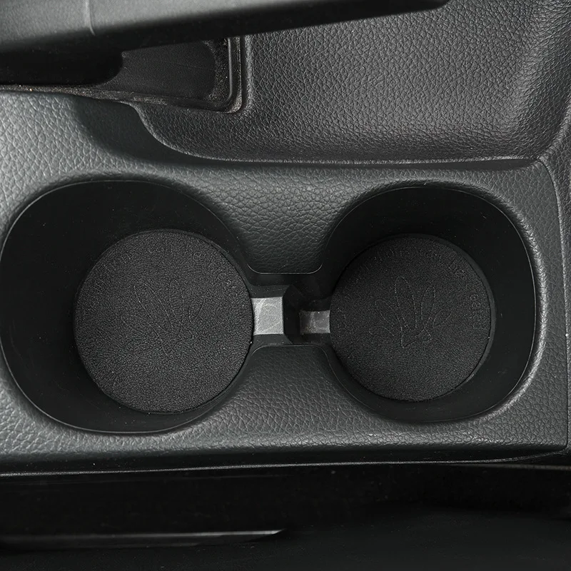 2024 Mini Car Cup Coaster Micro Suede Car Coasters Bulk Round Auto Interior Accessories